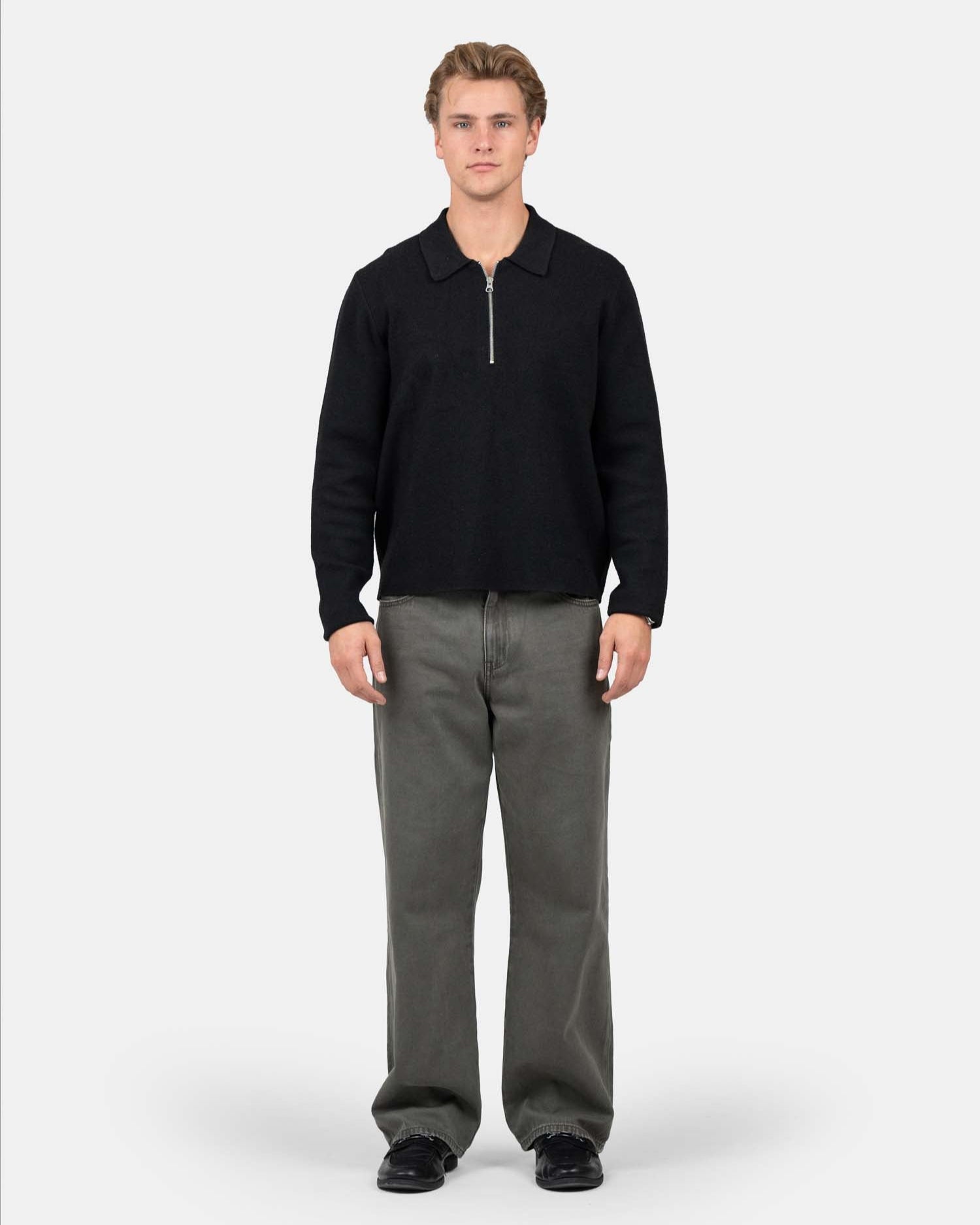 Half Zip Polo Sort | Skagen - clothing.dk